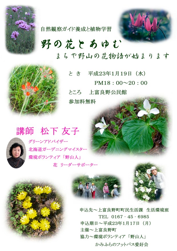 20110119野の花とあゆむ　ポスター